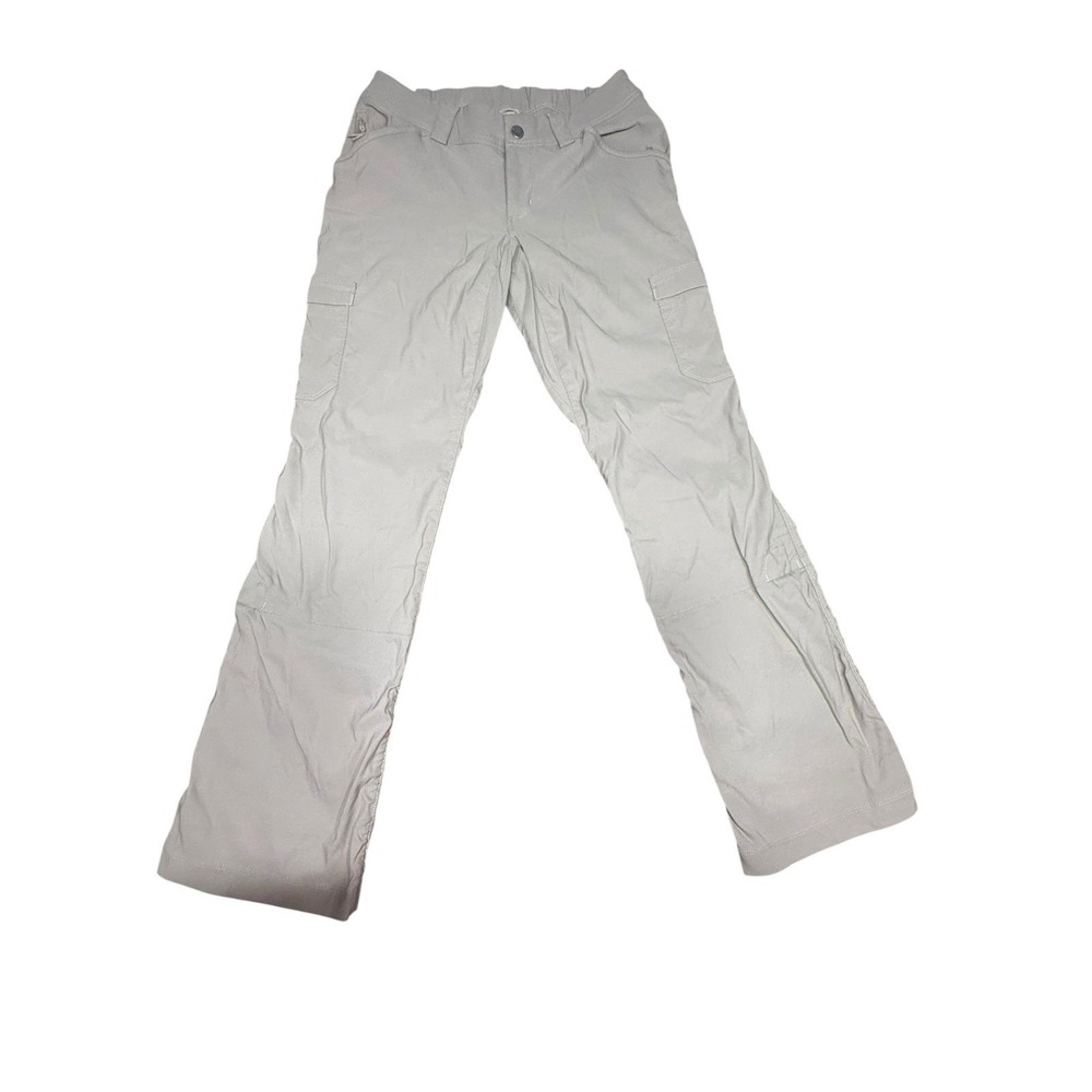 Duluth Trading Co Dry On The Fly Bootcut Pants 4X31 Tan Brown Convertible Hiking